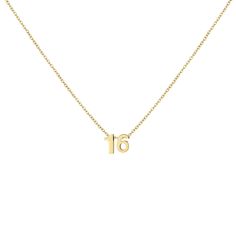 PRICES MAY VARY. Cute Number Necklace - Gold Number 16 necklace is designed for you and your lovely daughter. Each number is unique to different people. It can represent the month of birth, age, anniversary, lucky number... Even just because you like it. The best gift for your daughter, granddaughter. Stainless Steel Necklace - Made of 18k gold plated stainless steel, skin touch is not allergic, nickel free, lead free, and hypoallergenic. The high quality chain and dainty number pendant are very Gold Charm Necklace For Birthday And Valentine's Day, Gold Name Necklace With Clavicle Chain For Birthday, Yellow Gold Charm Necklace For Birthday And Valentine's Day, Yellow Gold Clavicle Chain Necklace For Birthday, Gold Charm Necklaces With Clavicle Chain For Birthday, 16 Necklace, Good Birthday Presents, Number 16, Number Necklace