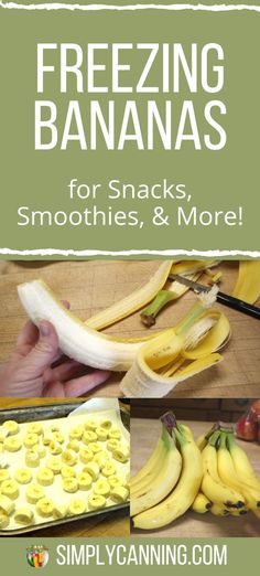 Freezing Bananas for Snacks, Smoothies, & More! Freezing Bananas, Frozen Bananas, How To Make Smoothies, Make Banana Bread, Frozen Fruit, Summer Treats, Frozen Banana, Ripe Banana, Summer Fruit