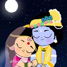 an animated image of a man and woman hugging under the night sky with stars in the background