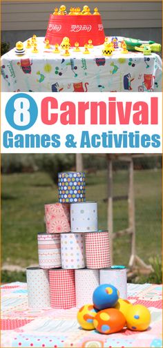 Carnival Party Games. Fun DIY carnival games and activities. Carnival Party Games, Diy Carnival Games, Carnival Tent, Diy Carnival, Kids Carnival, School Carnival, Games For Adults, Carnival Birthday Parties, Ring Toss