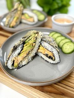 Crispy Rice Paper Onigirazu (Sushi Sandwich)