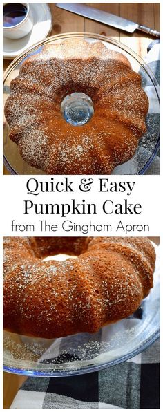 quick and easy pumpkin cake from the gingham apron