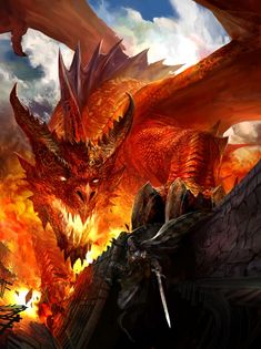 Fire wyrm by Kekai Kotaki Dragon Medieval, Breathing Fire, Concept Art Gallery, Creature Fantasy, Fantasy Dragons, Dragon's Lair