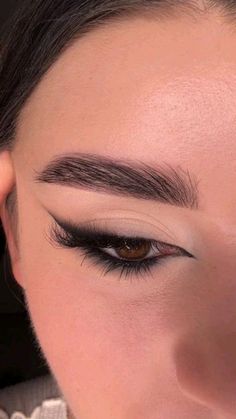 #eyeliner #makeup #best https://amzn.to/3w98C04 Smoked Cat Eye Makeup, Smoky Black Winged Eyeliner, Intense Eyeliner Looks, Smokey Eye On Almond Eyes, Cat Eye Formal Makeup, Simple Black Smoky Eyes, Black Tightline Makeup, Black Shadow Liner Makeup, Smoked Makeup Looks