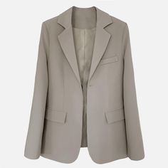 Women one button Blazer Winter Office Wear Single Button Blazer, Solid Wool Blazer For Office, Solid Wool Office Blazer, Office Wool Blazer In Solid Color, Wedding Suit Women, One Button Blazer, Grey Blazer, Zig Zag Pattern, Suits Coats