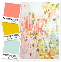 pantone's color swatches with the same colors