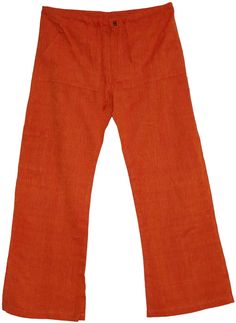 Orange Red Plain Lounge Pants - These cotton well-stitched pants are in one of the new designs and cut - very chic, boho, and so liberal with its design and color. Made of cotton, the lounge pants are airy and comfortable with a drawstring. There are two size pockets, one at right knee, and a pocket at back. The lounge pants have wide legs, and are very comfortable for lounge settings. Spend your weekend evening in style! Size: XL, L, M, S (contact for available size); Length: 40 inches (Size M) Red Cotton Wide Leg Pants With Relaxed Fit, Red Cotton Relaxed Fit Wide Leg Pants, Casual Red Cotton Wide Leg Pants, Red Cotton Hippie Pants, Red Wide Leg Cotton Harem Pants, Red Cotton Wide Leg Pants With Loosely Fitted Hips, Red Wide Leg Cotton Pants, Hippie Red Cotton Pants, Red Cotton Harem Pants For Summer