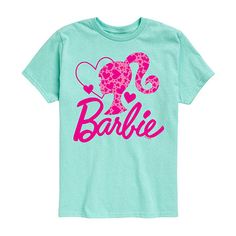 Cut for a classic-fit, this Barbie graphic t-shirt will be a go-to style for your big girl's casual wardrobe. It's made from soft cotton-knit with a crew neck and short sleeves. Wear this versatile tee with everything from jeans to a skirt.Character: BarbieClosure Type: Pullover HeadFit: Classic FitNeckline: Round NeckSleeve Length: Short SleeveFiber Content: 100% CottonFabric Description: KnitCare: Machine Wash, Tumble DryCountry of Origin: Imported Barbie Graphic, Barbie T Shirt, Tops Graphic, Barbie Birthday, Large Shirts, Barbie Girl, Casual Girl, Cotton Knit, Casual Wardrobe