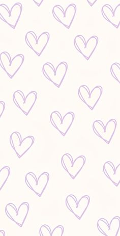 a white background with many hearts drawn in purple on the bottom right corner and top left corner