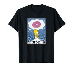 PRICES MAY VARY. Officially Licensed The Simpsons Apparel 20TCSP00022B-001 Lightweight, Classic fit, Double-needle sleeve and bottom hem The Simpsons, Branded T Shirts, Donuts, Large Size, Size 16, Top Styles, Fashion Branding, T Shirts, T Shirt