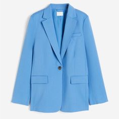 Brand New (Nwot) H&M Blue Blazer. Perfect Pop Of Color For Spring! Good For Work Or To Throw On Top Of An Outfit On A Night Out When It Gets A Bit Chilly! Love It, Just A Bit Tight On Me. Summer Blue Blazer For Workwear, H&m Casual Summer Outerwear, Blue Summer Office Outerwear, Chic Summer Outerwear By H&m, H&m Jackets, Colored Blazer, Blazer Suit, Color Pop, Night Out