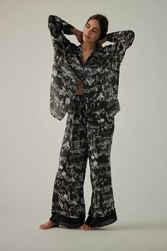 Dreamy Days Pajama Set | Free People Chic Long Sleeve Lounging Sets, Chic Long Sleeve Sets For Lounging, Printed Sets With Relaxed Fit For Lounging, Casual Printed Long Sleeve Sleepwear, Casual Long Sleeve Printed Sleepwear, Long Sleeve Printed Lounging Sets, Long Sleeve Printed Loungewear Sets, Printed Long Sleeve Lounging Sets, Long Sleeve Printed Lounge Sets