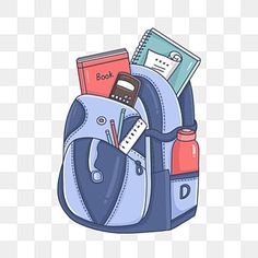 School Bag Clipart, Calculator Clipart, Globe Clipart, Pencil Labels, Bag Png, Book Clip Art, School Cartoon, School Tool, School Clipart