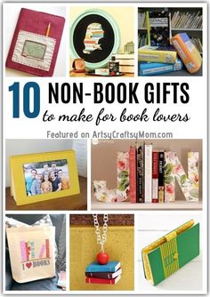 10 non - book gifts to make for book lovers, including books and pendants