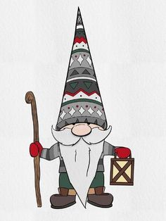 an image of a gnome with a bag and a sticker on it's back