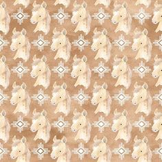 Horse Heads Cotton Fabric, 3583-32 from Western Baby Boho Collection by Erica Billups for Blank Quilting Fabrics This whimsical print has horse heads alternating with western icons creating a very cool pattern, almost a stripe!  This would be great as a focus fabric for a Cowboy Nursery or Western Themed Baby shower! The artwork on this is just adorable.  This pattern has an 8 inch repeat. The collection:  Giddy up cowboys and cowgirls and take a gander at the Western Boho Baby collection. Put o Western Icons, Best Cowboy Boots, Cowboy Nursery, Western Quilts, Horse Heads, Western Baby, Western Babies, Western Boho, Cowboy And Cowgirl