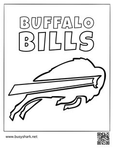 the buffalo bills logo is shown in black and white, with text that reads buffalo bills