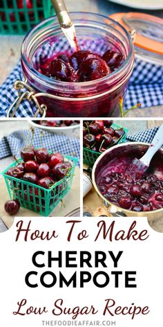 how to make cherry compote low sugar recipe