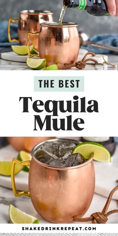 the best tequila mule recipe is made with only three ingredients and it's ready to be served