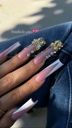 Bad Nails, Girly Acrylic, Ig Pics, Claw Nails, Nails Now, Nails Design With Rhinestones, Short Square Acrylic Nails