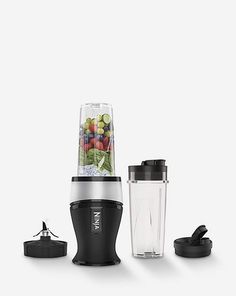 the blender is full of fruits and vegetables