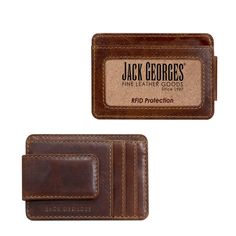 HAND-STAINED BUFFALO LEATHER When some cash, a few cards, and a photo ID are all that you really need to carry, this slim leather money clip wallet is the perfect companion. Made from hand stained buffalo leather that grows in character and beauty as it ages, this small Voyager Wallet features rounded corners to resist breakage, a magnetic money clip, RFID protection, three card pockets to hold your credit, bank, and membership cards, and an ID window for your driver's license, school, or work I Leather Money Clip, Leather Money Clip Wallet, Leather Money Clips, Membership Card, Clip Wallet, Buffalo Leather, Money Clip Wallet, Navy Leather, Leather Bags