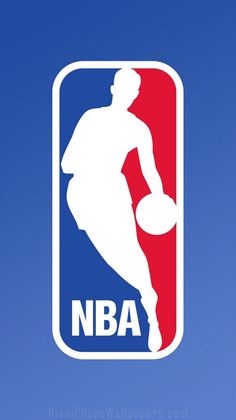 the new logo for the basketball team is displayed on a blue and red wallpaper