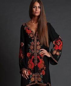 Outfit Vestido, Beautiful Boho Dresses, Black Pinterest, Boho Tunic Dress, Estilo Hippie, Summer Street, Spring Jewelry, Moda Boho, Boho Tunics