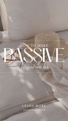 the cover of how to make passive, including an image of a hat and sunglasses