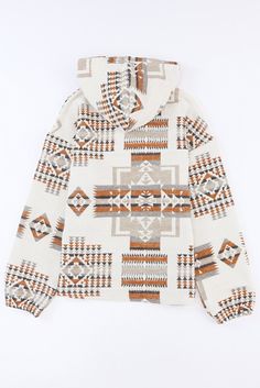 Stand out with this iconic eye-catching Aztec pattern Hoodie Pullover, adding a bold and stylish touch! Matching kid shacket available! FREE SHIPPING FOR US CUSTOMERS! This fabulous pullover features a kangaroo pocket, a half zipper and a relaxed, casual fit with a drop shoulder design. 100% Polyester Sizes - Relaxed fit, no stretch SMALL Bust 42.5", Shoulder 22.8", Sleeve Length 20.3", Length 25.4" MEDIUM Bust 44.9", Shoulder 24", Sleeve Length 20.5", Length 26.2" LAREGE Bust 47.2", Shoulder 25 Aztec Pullover, Lisa Fischer, Western Aztec, Dress Purse, Half Zip Hoodie, Romper And Jacket, Kangaroo Pocket Hoodie, Aztec Pattern, Country Outfits