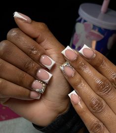 Gel Nails French, Diy Acrylic Nails, Simple Gel Nails