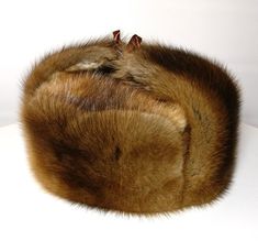 Natural Muskrat Fur Russian Winter Hat Russian Winter Hat, Russian Ushanka, Ushanka Hat, Russian Hat, Russian Winter, Ear Hats, Fur Hat, Winter Hat, Light Brown