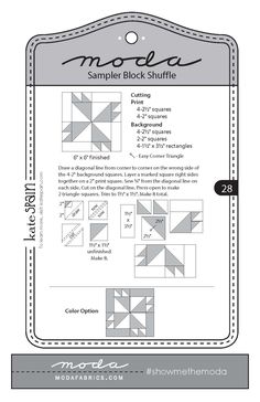 an image of a pattern for a quilter's sample block shuffles