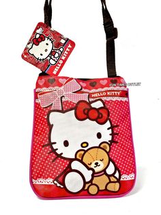 Hello Kitty Girls 8" Crossbody Bag Handbag Purse Sanrio Licensed Gift Coinbag 100% Really Cute  Authentic Great For Girls Birthday Gift Purse Measures 8" Height 6.5" Width 1" Depth Crossbody With Adjustable Strap To Fit Girls All Ages New With Original Tags Gifts Sign, Girls Gift, Carry All Bag, Girls Birthday, Girls Bags, Birthday Gifts For Girls, Shoulder Purse, Handbag Purse, Girl Gifts