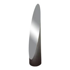 an oval shaped mirror on a white background