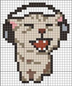 a cross stitch pattern with a dog's head in the center, on a white background