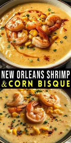 Craving authentic New Orleans flavors? 🍤 This Shrimp and Corn Bisque is rich, creamy, and full of Southern charm. Perfect for cozy dinners or impressing guests! 🥣 Ready in no time and bursting with fresh seafood goodness. 🌽 #NewOrleansCuisine #ShrimpBisque #ComfortFood #EasyDinnerRecipe