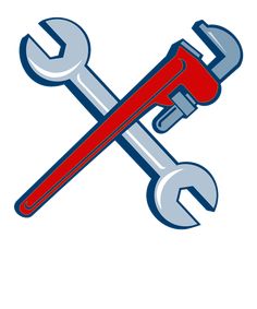 a wrench and spanner on a white background