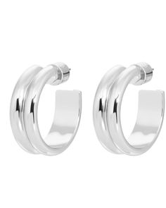 These beautiful Double Domed Hoops are perfect for any occasion! Made of brass with stainless steel posts and plated in either 10K Gold or Rhodium-silver, these handmade hoops measure 1 Outer diameter x 5/16” wide x .090” thick each. Add a touch of luxury to your look today! Instantly elevate your fave plus size dresses and tops with the perfect piece of jewelry Eklexic Double Domed Hoops Silver | Silver | Accessories | Materials & Care Instructions: ['Nickel free', 'Made in USA'] Hoops Silver, Laptop Tote Bag, Brass Hoops, Vegan Leather Bag, Silver Accessories, Woven Bag, 10k Gold, Earring Necklace, Ring Necklace