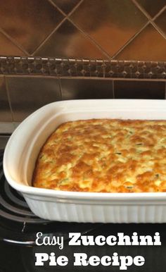 a casserole dish sitting on top of an oven