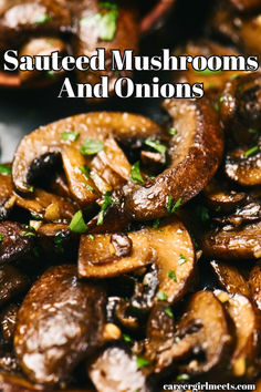 OMG, these sauteed mushrooms and onions are the perfect dinner side when serving steak, burgers, chicken, or any meal. This best recipe is incredibly delicious, and the mushrooms are caramelized to perfection with the onions. They are sauteed with garlic, butter, olive oil, and some red wine (no Worcestershire). This recipe is better than any fine steakhouse!!

// sauteed mushrooms and onions // dinner recipes // Sauteed Garlic Mushrooms, Onions Mushrooms Sautee, Onions And Mushrooms Sauteed, Sauteed Shitake Mushrooms, Mushroom Bell Pepper Onion Recipe, Steak Mushrooms Onions, Carmelized Onions And Mushrooms Easy, Mushroom Recipes For Steak, Sauteed Mushrooms For Burgers