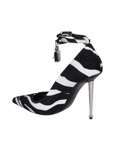 100% Cotton, 100% Calf Leather Leather Toms, Black And White Heels, White Heels, Sneaker Wedge, High End Fashion, Leather Pumps, Print Logo, Beautiful Shoes, Zebra Print