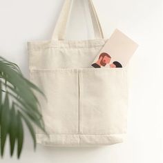 Tote Bag With Pockets, Tote Bags For School, Bag For School, School Tote, Cute Canvas, Sunny California, Eco Bag, Personalized Monogram, Bag Packaging