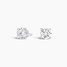 Perfect 4-Prong Diamond Stud Ears (1 ct. tw.) - Platinum. Our timeless basket setting maximizes light and sparkle while hugging the diamond on all sides for extra security. Carefully crafted by our experts, this design sits perfectly and never sags or tips.

With unmatched craftsmanship and attention to detail, every aspect of each piece in The Perfect Collection is expertly designed for a look that lasts a lifetime. Round Diamond Stud Earrings, Round Cut Diamond Earrings, Diamond Earrings Studs Round, Detailed Jewelry, Diamond Stud Earrings, Diamond Stud, Brilliant Diamond, Round Earrings, Lab Created Diamonds