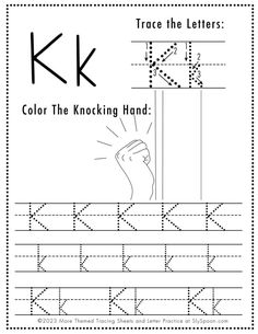 the letter k worksheet for handwriting