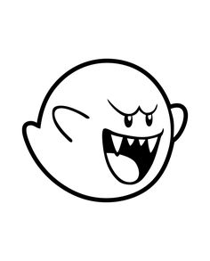 a black and white drawing of an angry face