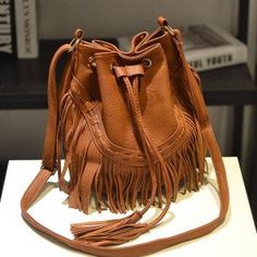 Ladies bags 2020 Collection 5000+ Styles | Baginning Vintage Fringe, Female Shoulder, Bucket Bags, Lv Bags, Fringe Bags, Tassel Bag, Leather Fringe, Cute Bags, Messenger Bags