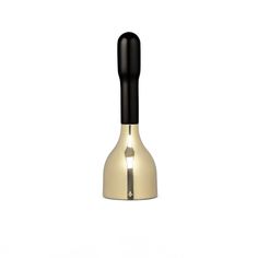 Skultuna Ring My Bell - Black & Brass, featuring a polished brass body and black oak handle, shown in a front view. Desk Bell, Luxury Gift Boxes, Call Bell, Ring My Bell, Brass Desk, Brass Bell, Office Shop, Modern Scandinavian, Brass Bells