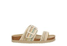 Bjorndal Anna Marie Women s Footbed Sandal Kick back in the Anna Marie women s footbed Sandal from Bjorndal. With a raffia upper featuring an adjustable buckle strap for a custom fit, this Slip-On Sandal pairs well with jeans or a casual dress. The footbed & cork midsole cradle your foot, while the durable outsole provides excellent traction wherever you go. Raffia upper Slip-On Lightly Cushioned footbedCork midsoleTraction outsole Beige Buckle Closure Footbed Sandals For Beach, Beige Buckle Footbed Sandals For Beach, Beige Footbed Sandals With Buckle Closure For Beach, Adjustable Buckle Closure Footbed Sandals For Beach, Beige Adjustable Strap Footbed Sandals, Beige Footbed Sandals With Adjustable Strap, Beige Sandals With Buckle Closure And Adjustable Fit, Beige Sandals With Adjustable Strap, Adjustable Beige Sandals With Strap