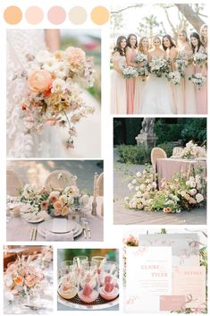 a collage of photos with flowers and other items